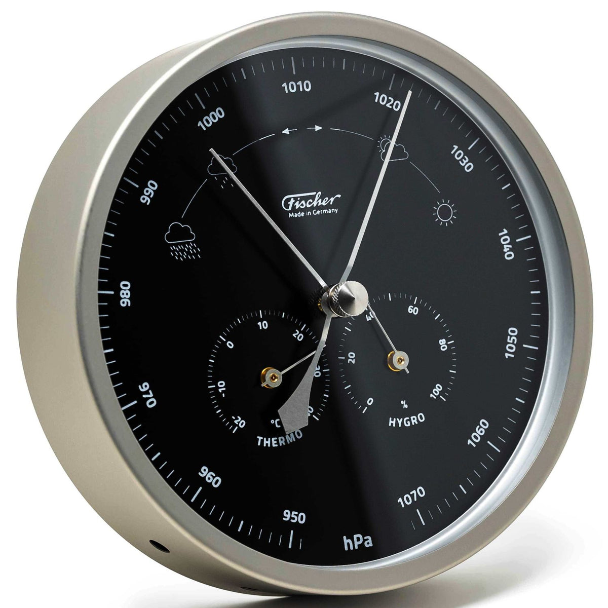 Modern Indoor & Outdoor Weatherstation- 3 in 1 - Hygrometer + Barometer + Thermometer