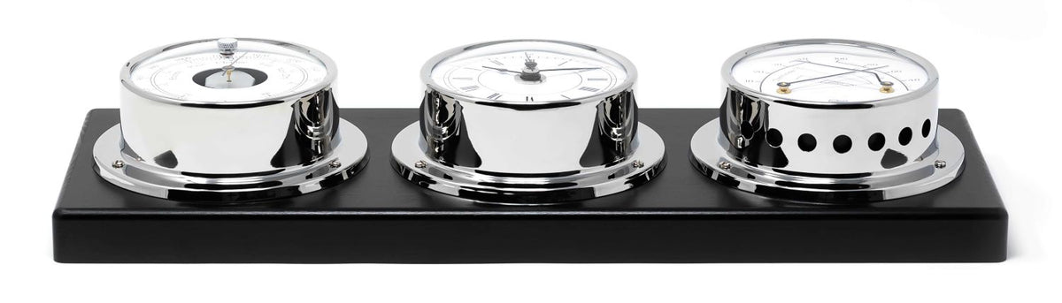 Barigo Tempo Weatherstation - 4 Instruments in 1 - Barometer Hygrometer Thermometer Clock