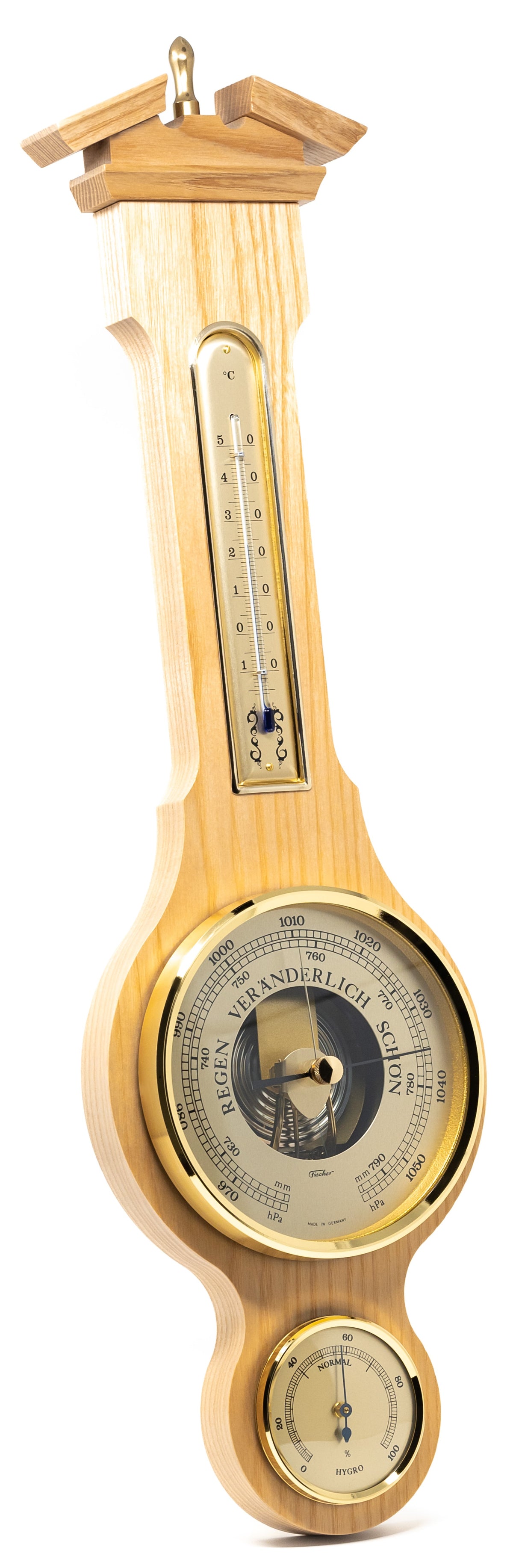 Traditional Banjo Light Oak 540mm Weatherstation -3 in 1 - Hygrometer + Barometer + Thermometer (Copy)