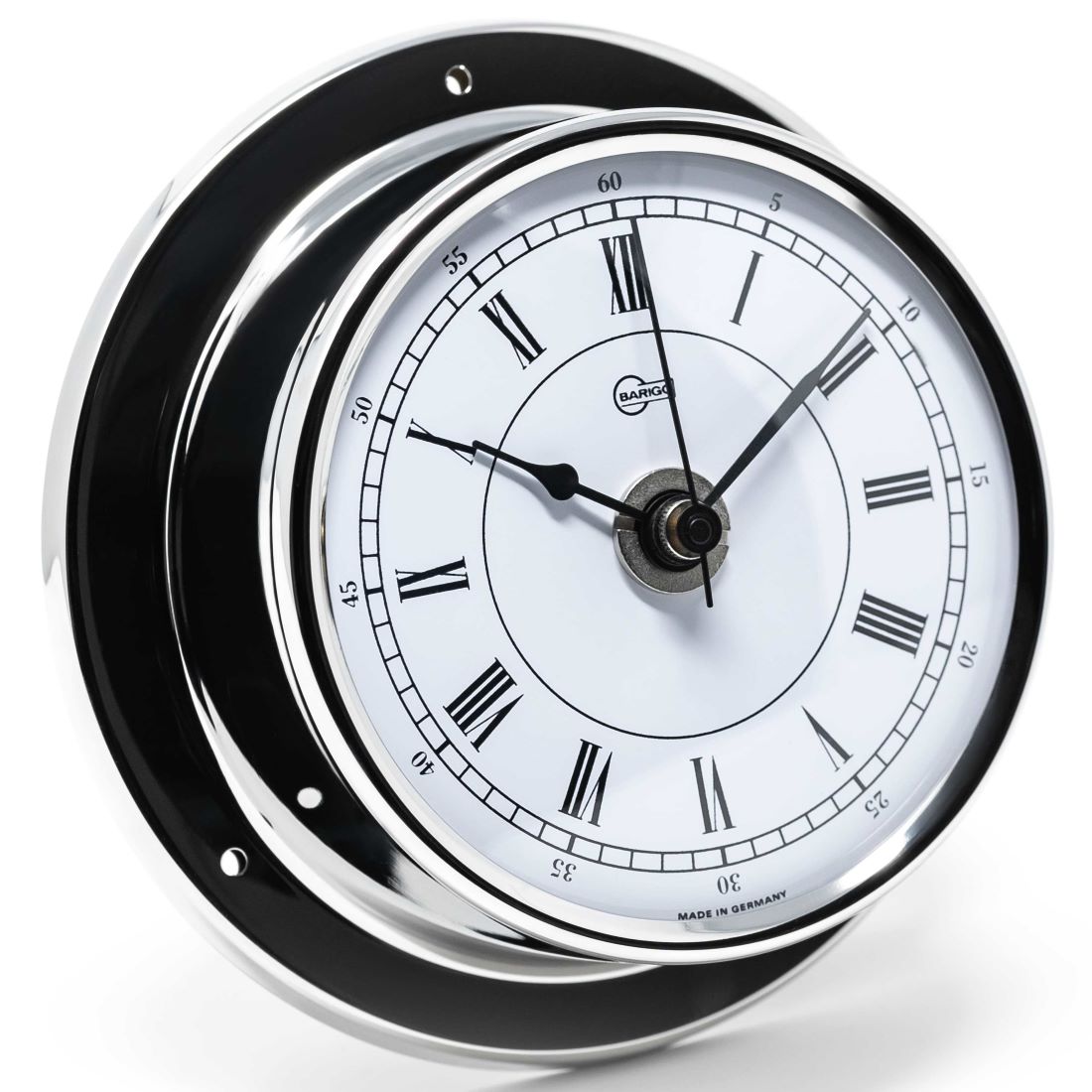 Barigo Tempo Quartz Clock 683RFPO – Polished Stainless Steel (110 mm)