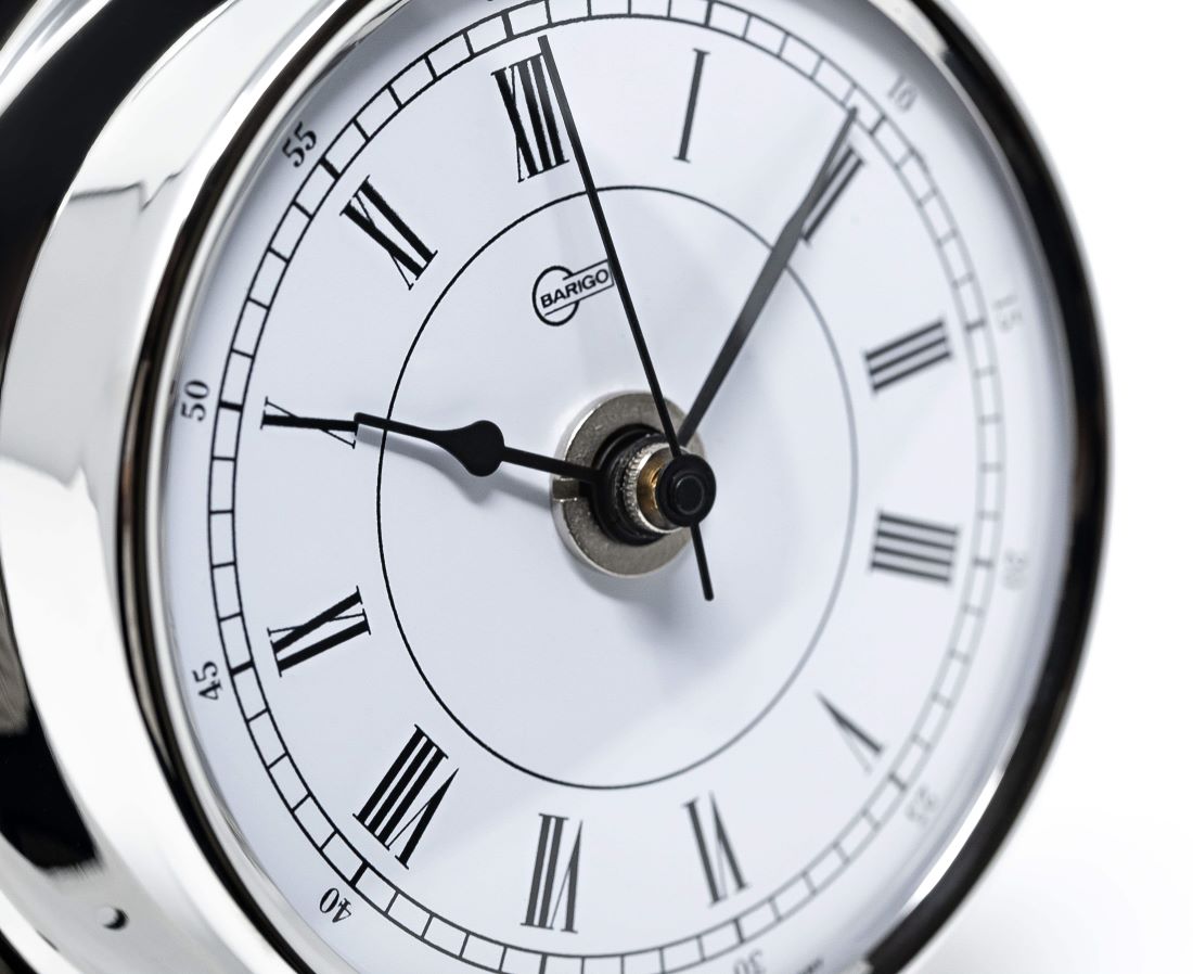 Barigo Tempo Quartz Clock 683RFPO – Polished Stainless Steel (110 mm)