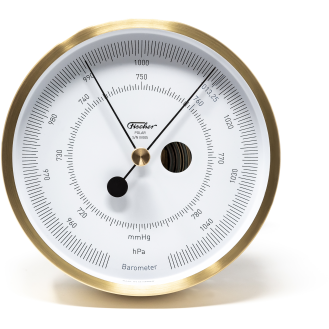 Designer POLAR Brush Brass Weather Instruments Trio - Barometer + Hygrometer + Thermometer
