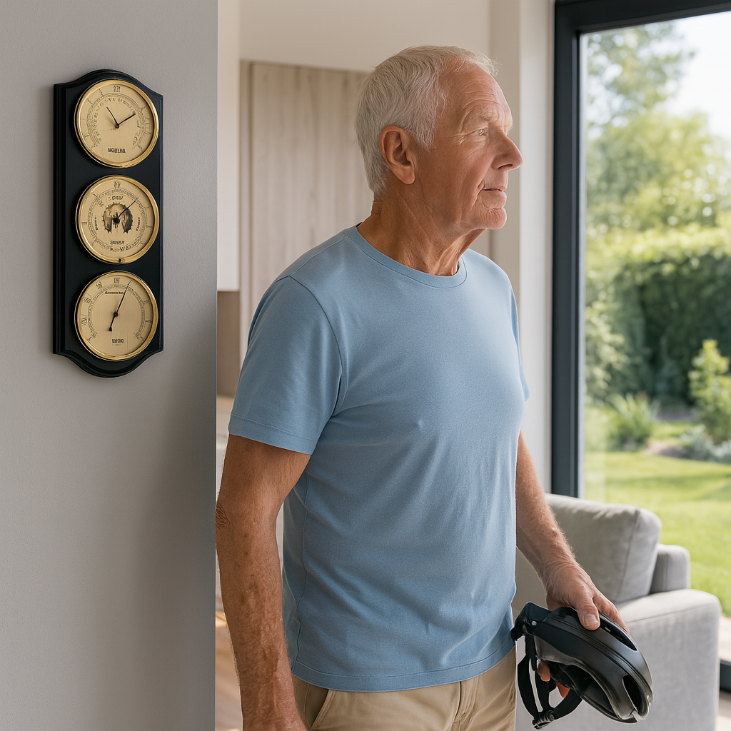 Ebony & Brass Weatherstation-3 in 1 - Hygrometer + Barometer + Thermometer