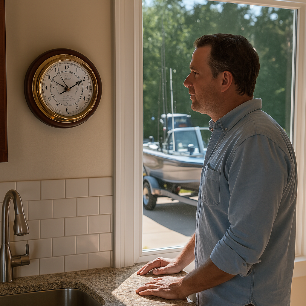 Popular Mahogany & Brass 170mm Tide Clock