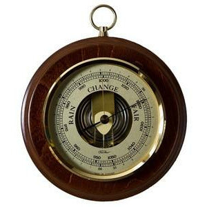Walnut &amp; Brass  170mm Fischer Barometer