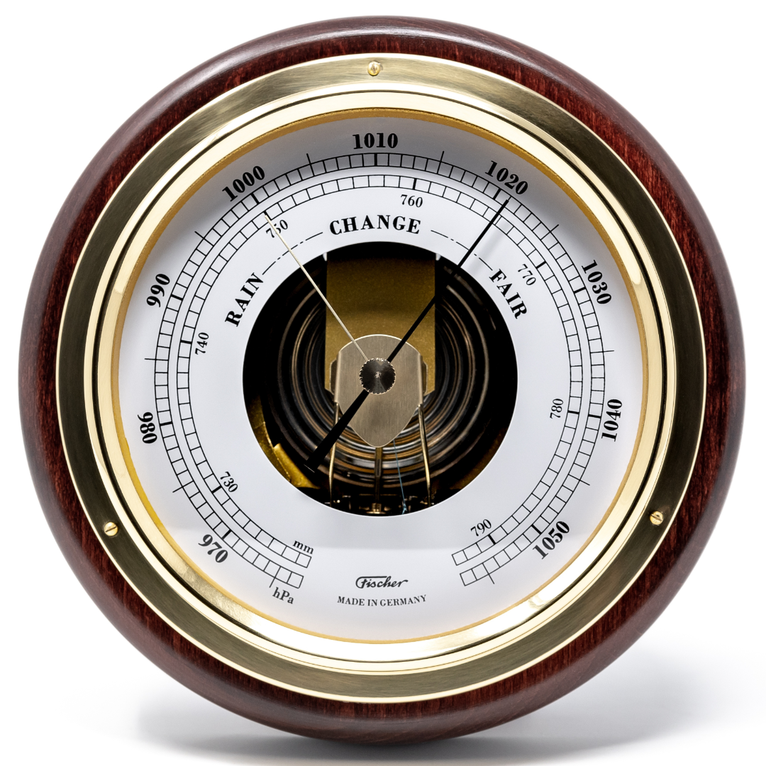 Popular Mahogany & Brass 170mm Barometer