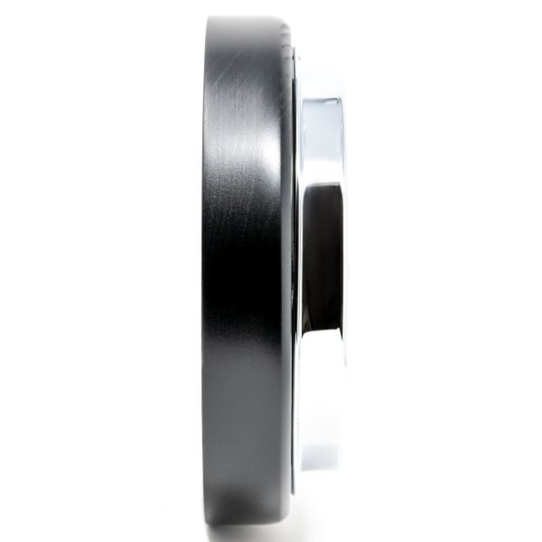 The Black & Chrome Tide Tracker – Precision Tide Clock + Quartz Wall Clock (Fischer Germany)