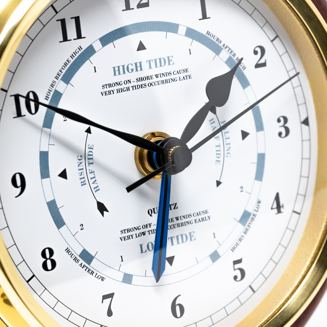 Popular Mahogany &amp; Brass  170mm Tide Clock