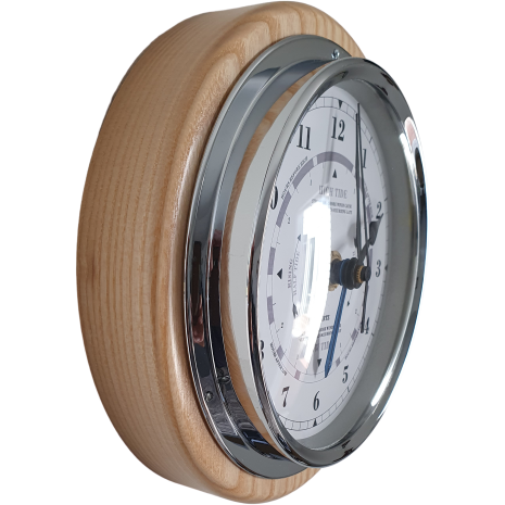 Popular Ash &amp; Chrome  170mm Tide Clock