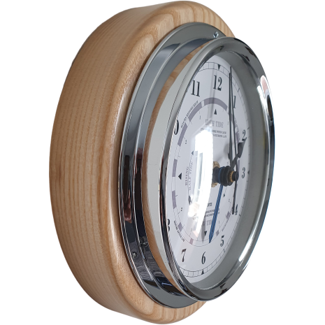 Popular Ash & Chrome 170mm Time & Tide Clock