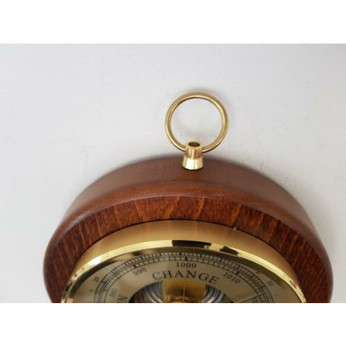 Walnut &amp; Brass  170mm Fischer Barometer