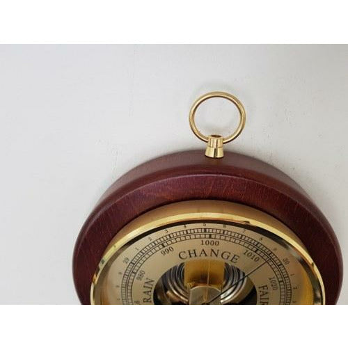Mahogany &amp; Brass  170mm Fischer Barometer