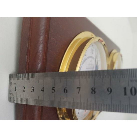 Barometer & Tide Clock - Mahogany & Brass – Perfect for Marine Enthusiasts