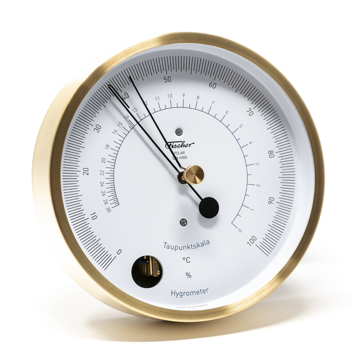 Designer POLAR Instruments - Hygrometer Brushed Brass
