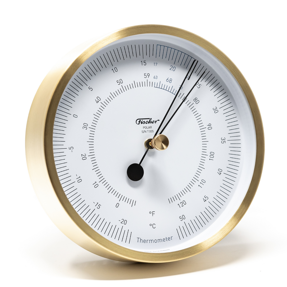 Designer POLAR Instruments - Thermometer Brushed Brass