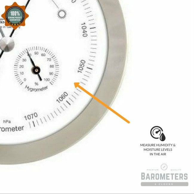 Modern Indoor & Outdoor Weatherstation- 3 in 1 - Hygrometer + Barometer + Thermometer