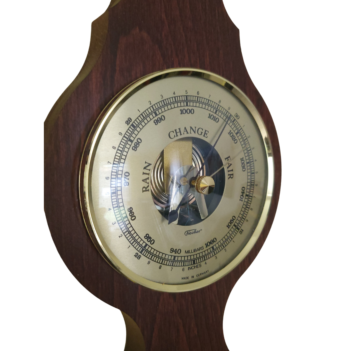 Banjo Mahogany Weatherstation -3 in 1 - Hygrometer + Barometer + Thermometer