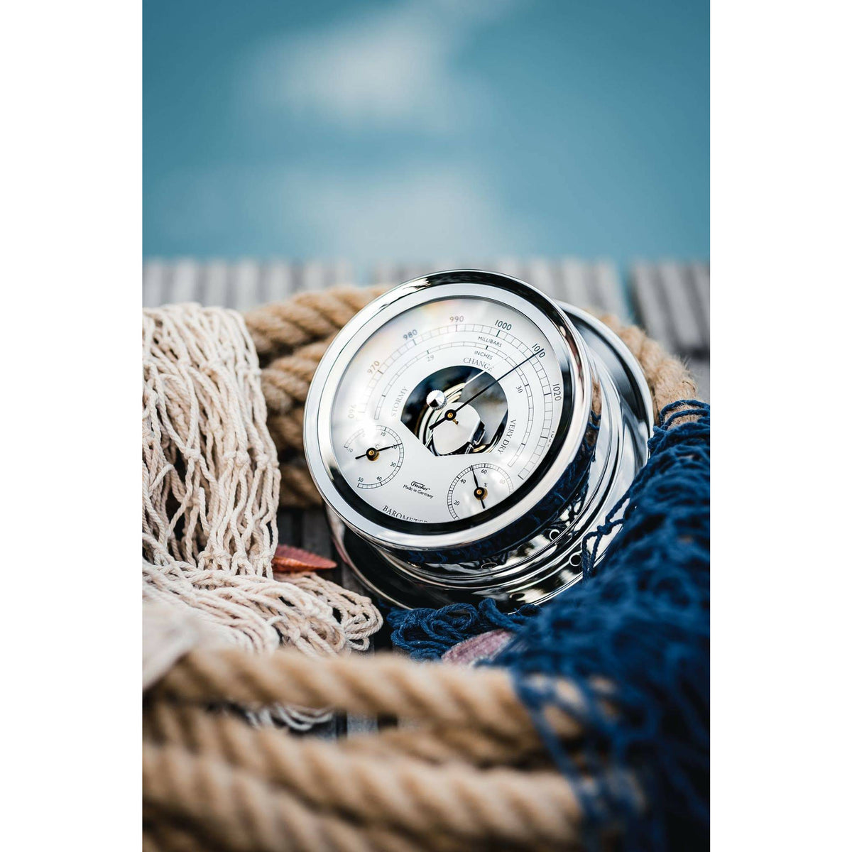 Premium Chrome Weatherstation – Barometer, Thermometer & Hygrometer