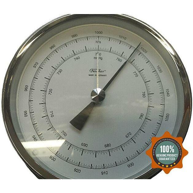 Precision Aneroid Polished Chrome Precision Barometer - Navigator