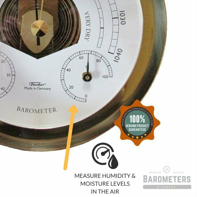 Brass Weatherstation 3 in 1 - Hygrometer + Barometer + Therometer