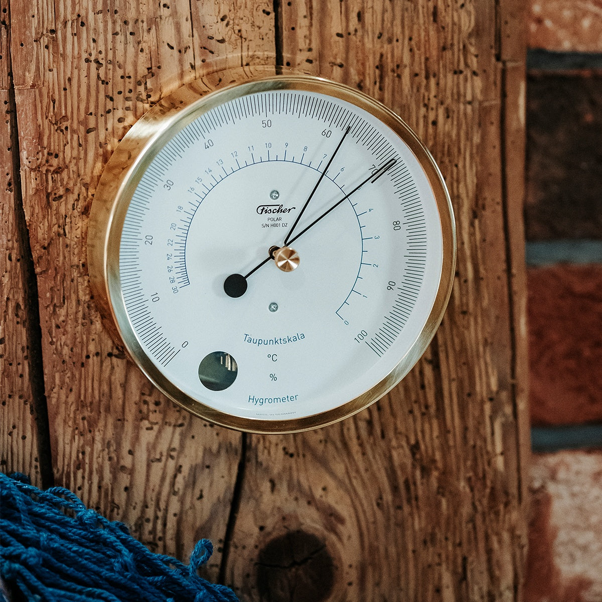 Designer POLAR Instruments - Hygrometer Polished Brass
