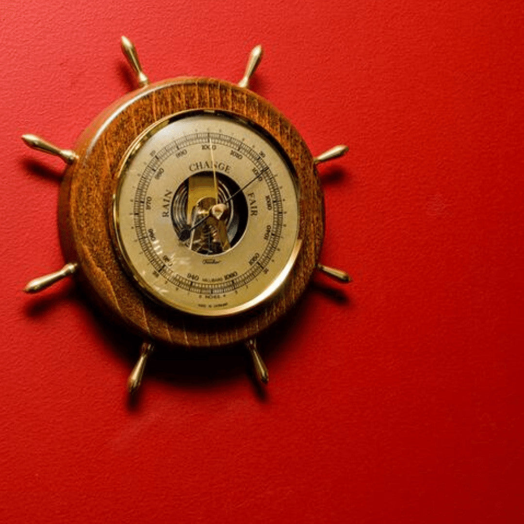 ships wheel style barometer