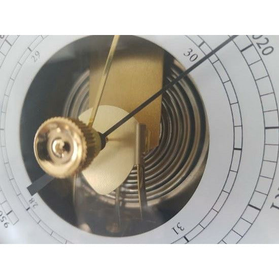 Solid Polished Brass Marine Tide Clock &amp; Barometer Combo