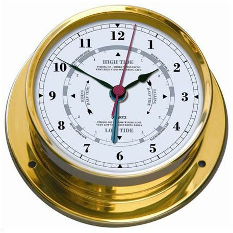 Brass Nautical Barometer &amp; Tide Clock Combo