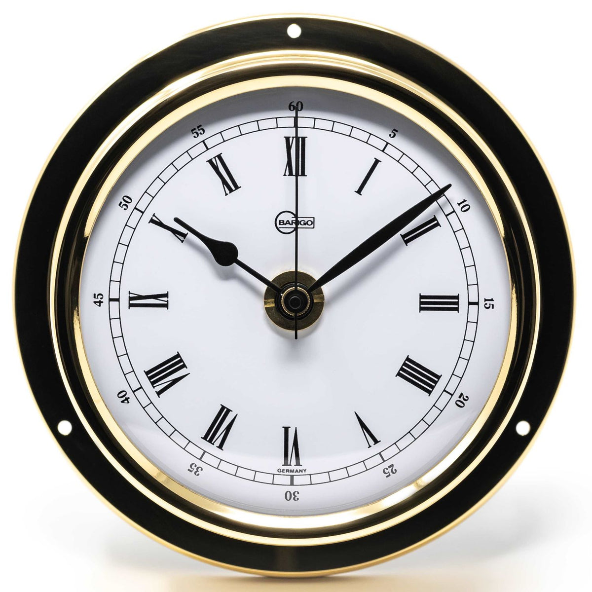 Barigo Regatta Quartz Clock 684MS – Polished Brass (125 mm)