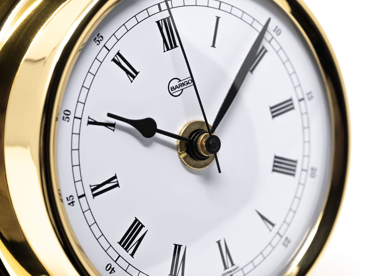 Barigo Regatta Quartz Clock 684MS – Polished Brass (125 mm)