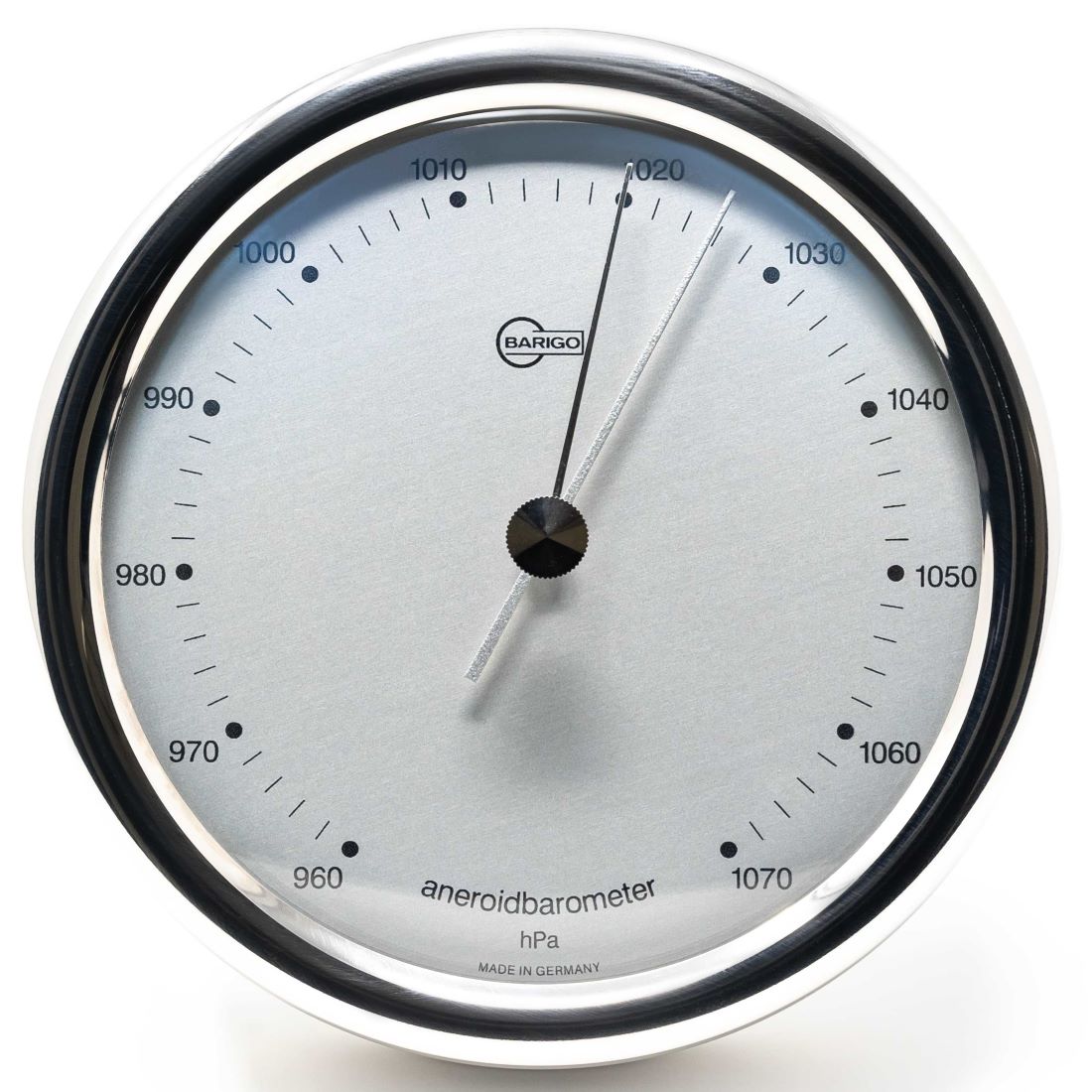 Barigo Orion Barometer | Polished Chrome with Silver Face | 100 mm |823RFPO