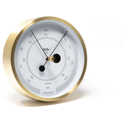 Designer POLAR Brush Brass Weather Instruments Trio - Barometer + Hygrometer + Thermometer