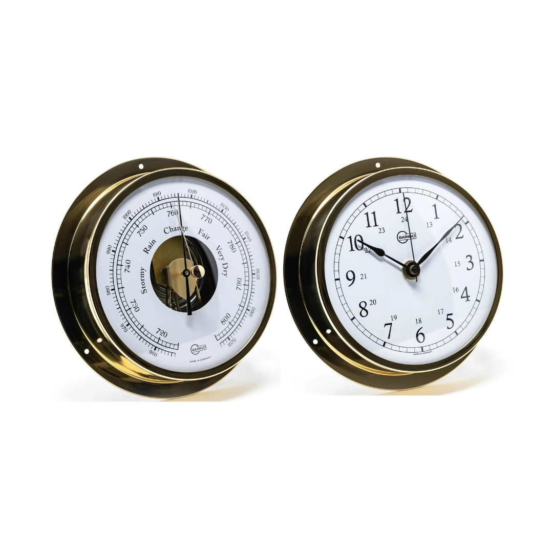 Barigo Viking 155mm Ships Clock & Barometer Combo