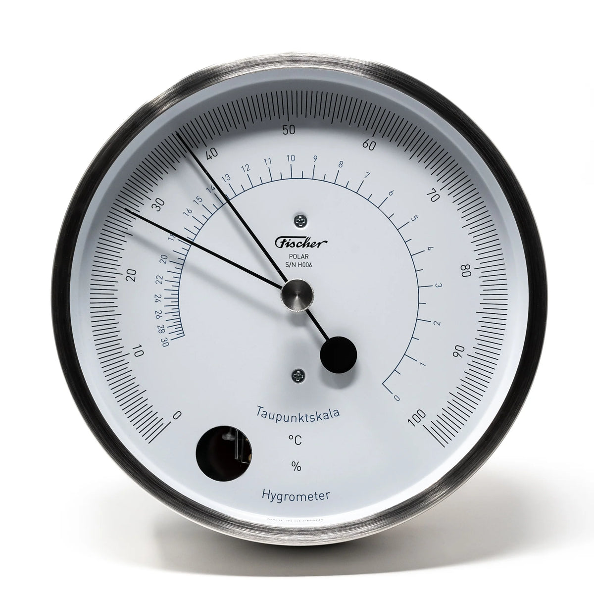 Designer POLAR Stainless Steel Weather Instruments Trio - Barometer + Hygrometer + Thermometer