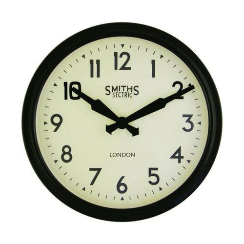 Smiths Black Replica Wall Clock