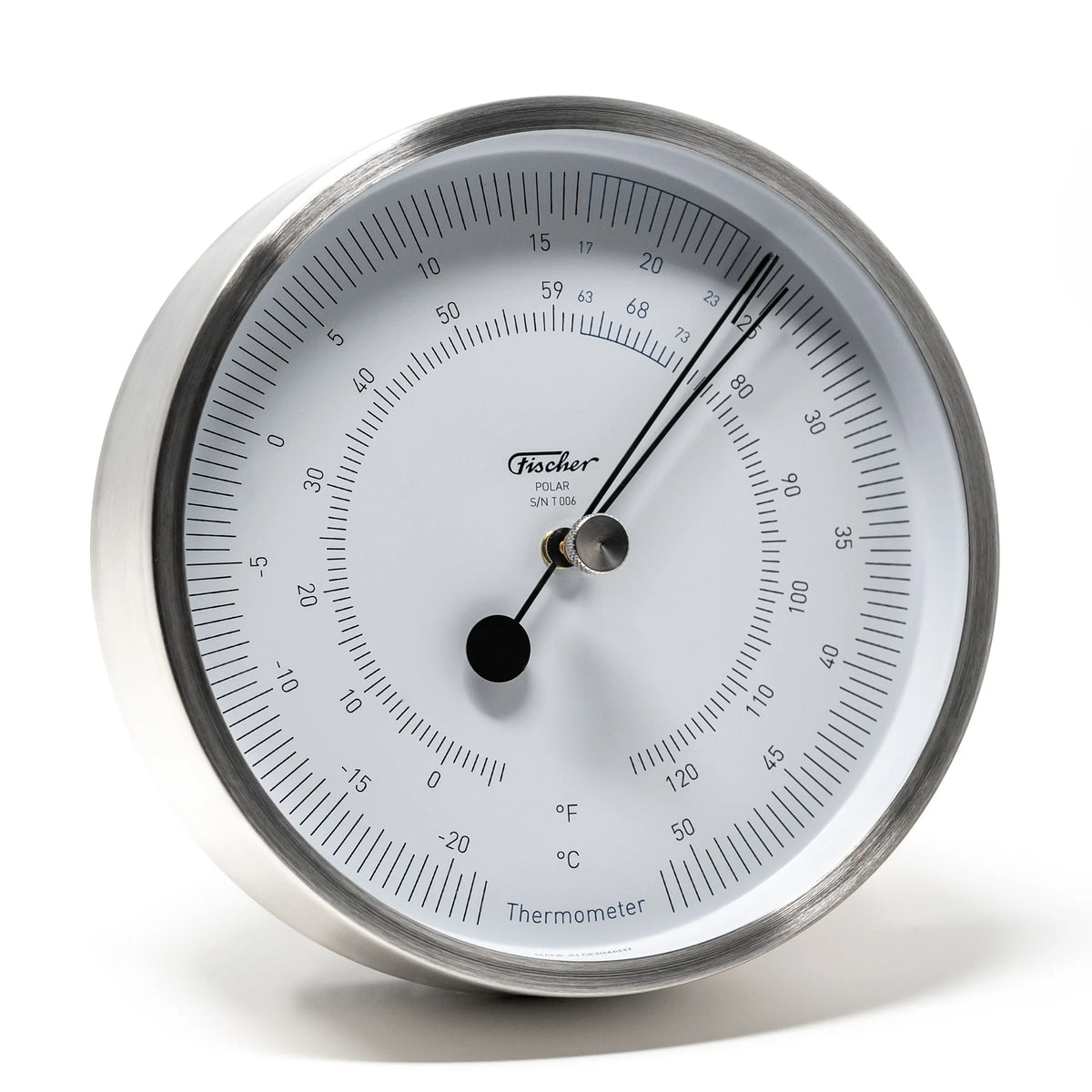 Designer POLAR Stainless Steel Weather Instruments Trio - Barometer + Hygrometer + Thermometer