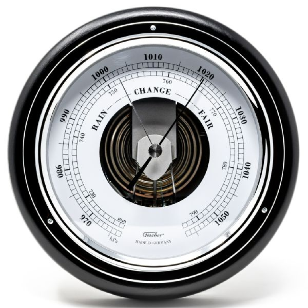 Modern Black &amp; Chrome Barometer