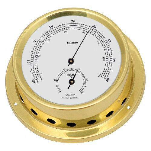 Brass Thermometer and hygrometer wall mounted