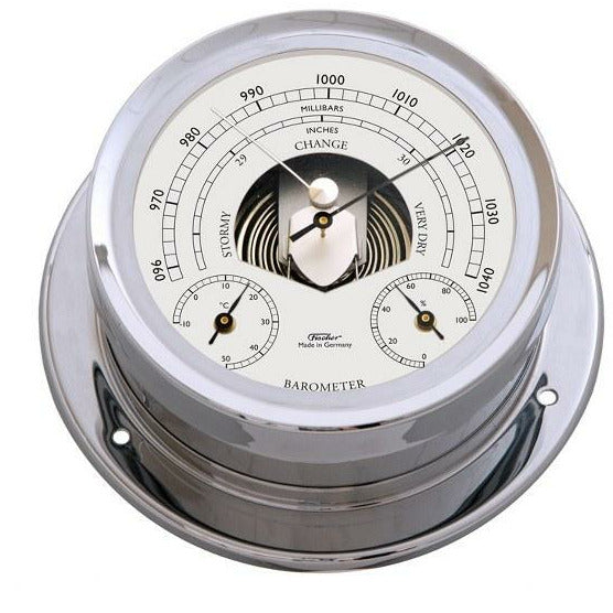 Chome Weatherstation 3 in 1 - Hygrometer + Barometer + Therometer