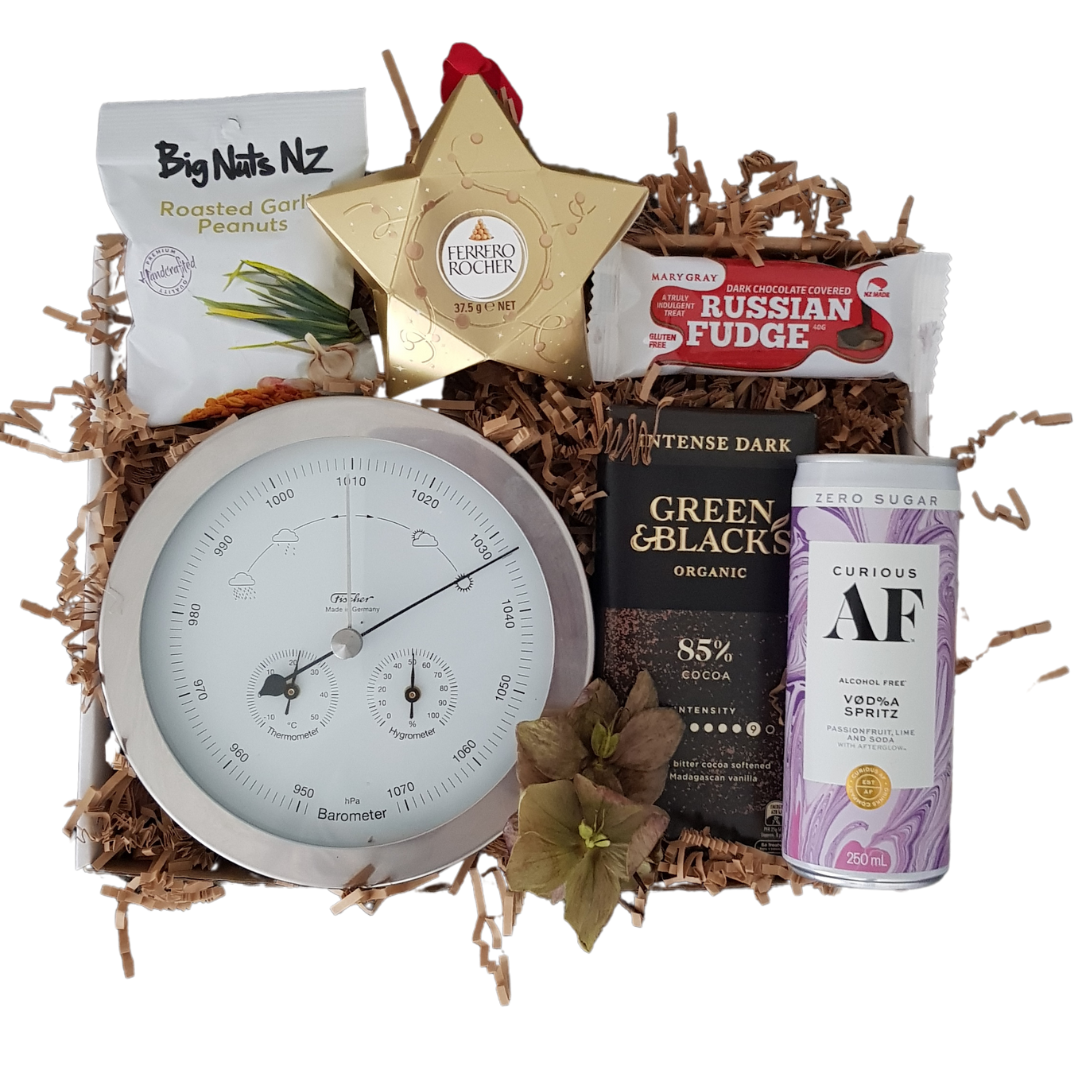 Deluxe Stainless & White Indoor / Outdoor Weather Instrument Gift Box