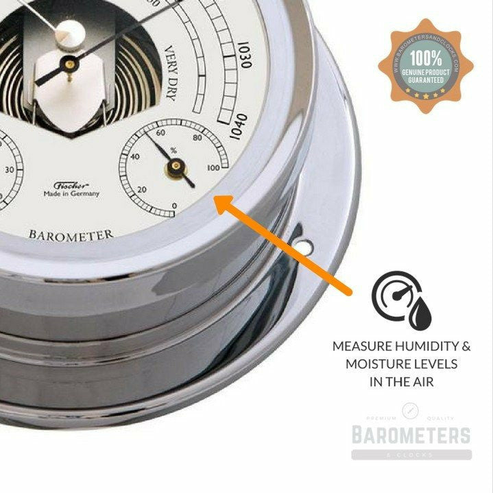 Chome Weatherstation 3 in 1 - Hygrometer + Barometer + Therometer